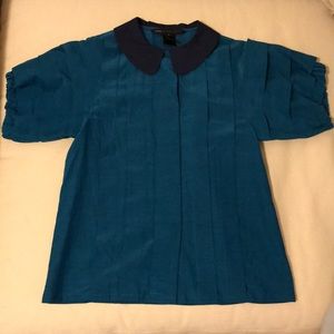 Marc by Marc Jacobs Tatra Turquoise Silk Blouse